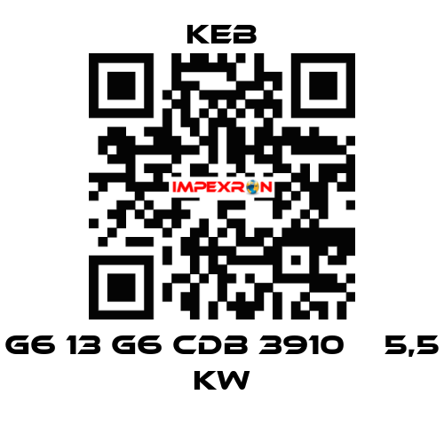 G6 13 G6 CDB 3910 В 5,5 kW KEB
