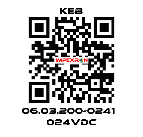 06.03.200-0241   024VDC KEB