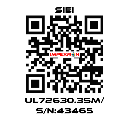 UL72630.3SM/ S/N:43465 SIEI