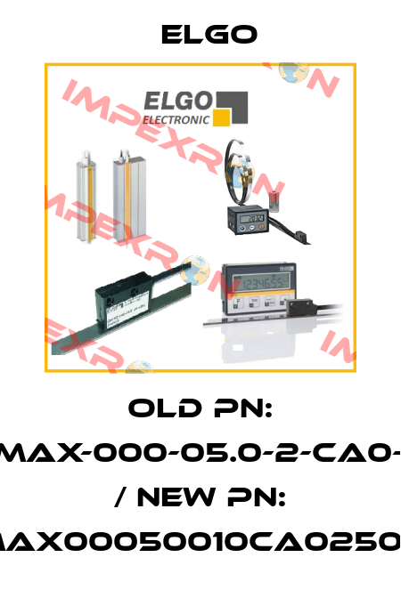 old PN: EMAX-000-05.0-2-CA0-4 / new PN: EMAX00050010CA0250K0 Elgo