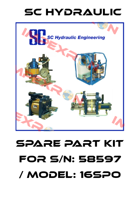 SPARE PART KIT FOR S/N: 58597 / MODEL: 16SPO SC Hydraulic