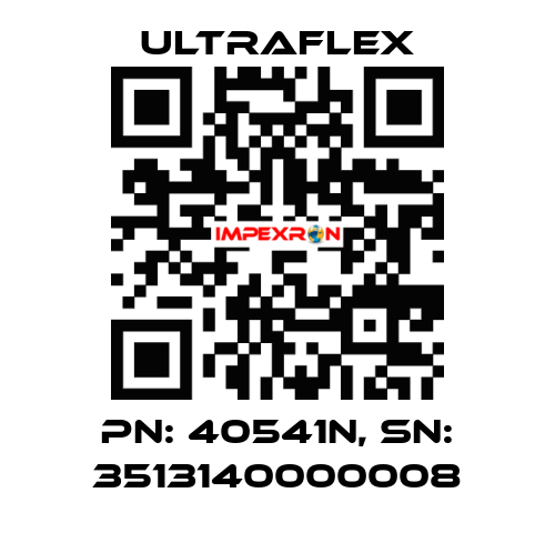 pn: 40541N, sn: 3513140000008 Ultraflex