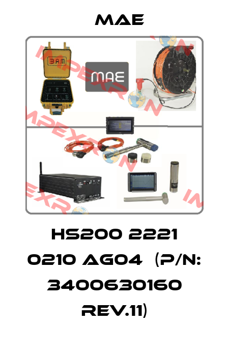 HS200 2221 0210 AG04  (P/N: 3400630160 rev.11) Mae