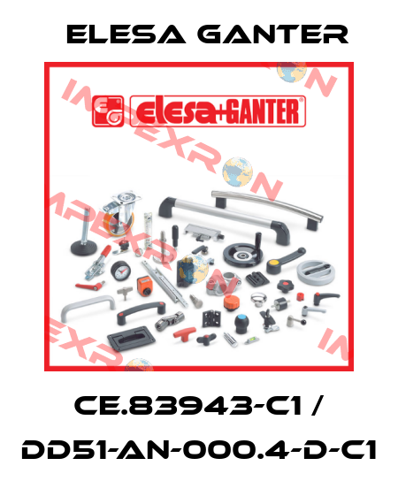 CE.83943-C1 / DD51-AN-000.4-D-C1 Elesa Ganter