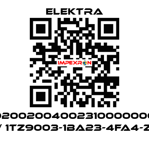 02002004002310000000 / 1TZ9003-1BA23-4FA4-Z ELEKTRA