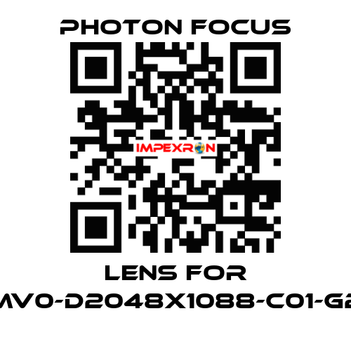 lens for MV0-D2048X1088-C01-G2 PHOTON FOCUS