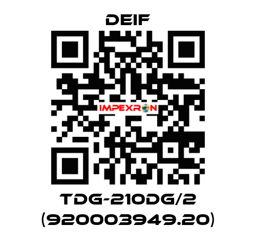 TDG-210DG/2 (920003949.20) Deif