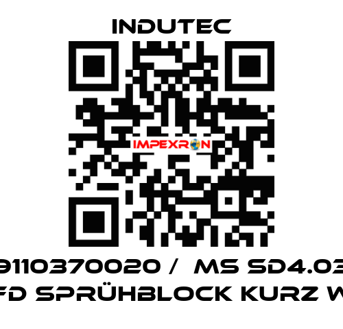 9110370020 /  MS SD4.03 FD SPRÜHBLOCK KURZ W Indutec