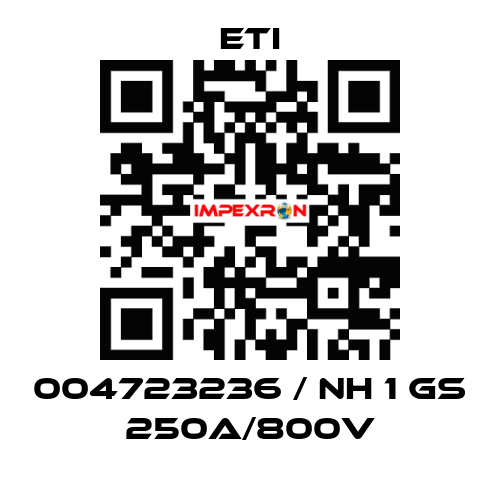 004723236 / NH 1 gS 250A/800V Eti