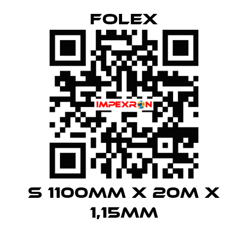 S 1100mm x 20m x 1,15mm Folex