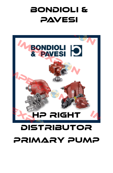 HP RIGHT DISTRIBUTOR PRIMARY PUMP Bondioli & Pavesi
