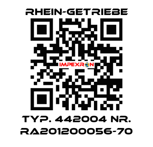 Typ. 442004 Nr. RA201200056-70 Rhein-Getriebe