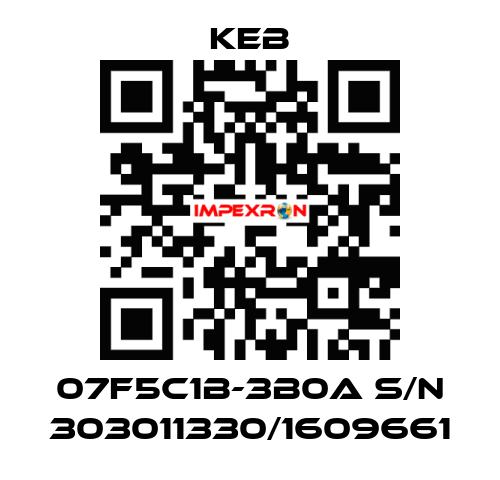 07F5C1B-3B0A S/N 303011330/1609661 KEB