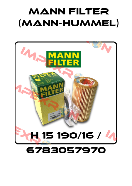 H 15 190/16 / 6783057970 Mann Filter (Mann-Hummel)