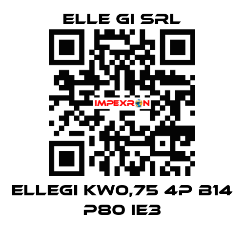 Ellegi Kw0,75 4P B14 P80 ie3 ELLE GI SRL