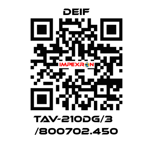 TAV-210DG/3   /800702.450 Deif