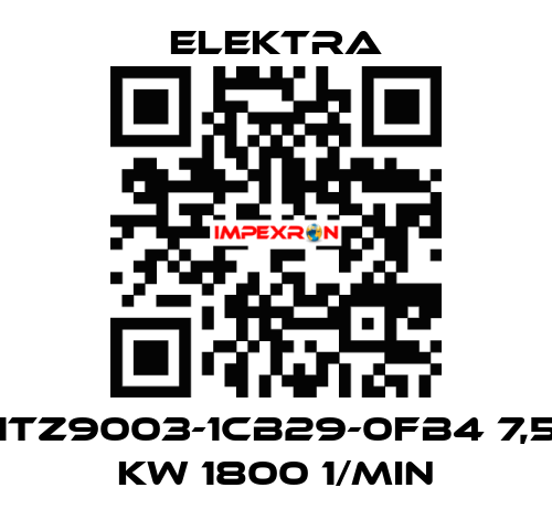 1TZ9003-1CB29-0FB4 7,5 kW 1800 1/min ELEKTRA