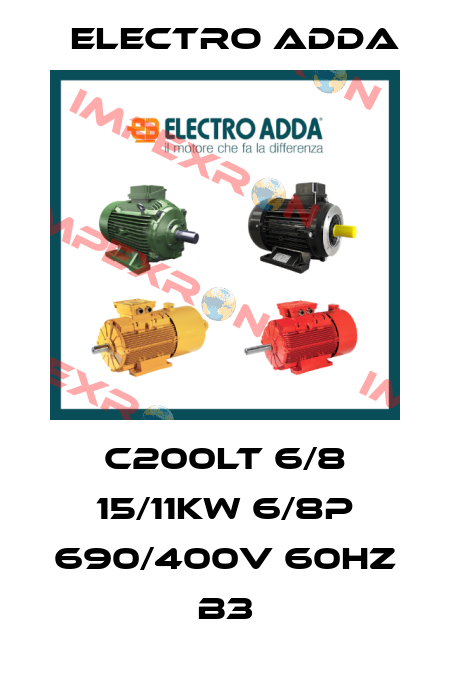 C200LT 6/8 15/11kW 6/8P 690/400V 60Hz B3 Electro Adda