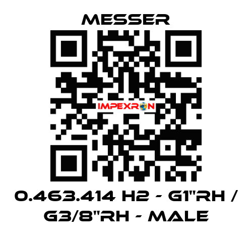 0.463.414 H2 - G1"RH / G3/8"RH - Male Messer
