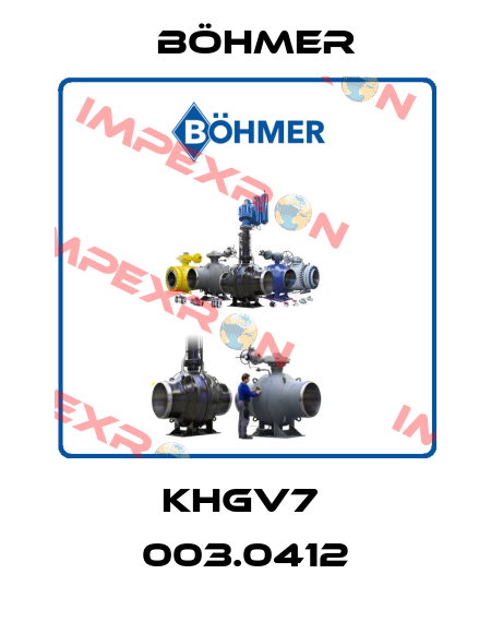 KHGV7  003.0412 Böhmer