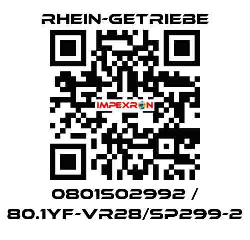 0801S02992 / 80.1YF-VR28/Sp299-2 Rhein-Getriebe