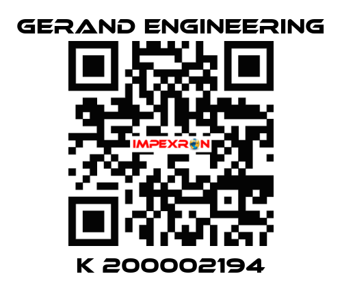 K 200002194 Gerand Engineering