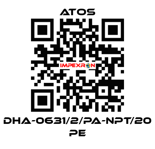 DHA-0631/2/PA-NPT/20 PE Atos