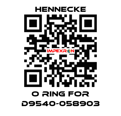 O Ring for D9540-058903 Hennecke