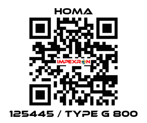 125445 / Type G 800 HOMA