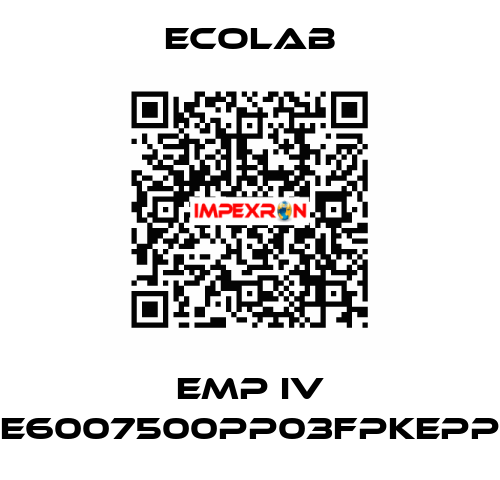 EMP IV E6007500PP03FPKEPP Ecolab