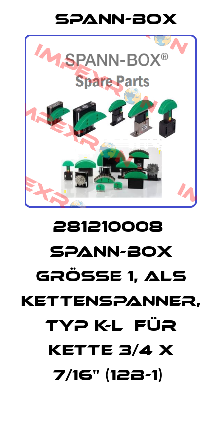 281210008  Spann-Box Größe 1, als Kettenspanner, Typ K-L  für Kette 3/4 x 7/16" (12B-1)  SPANN-BOX