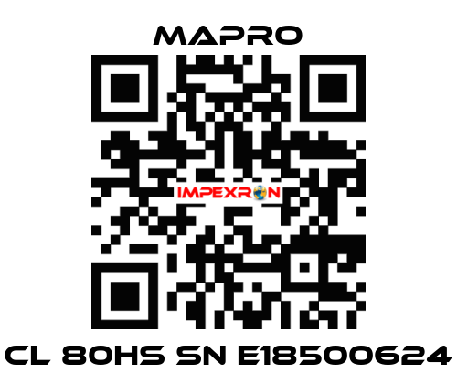 CL 80HS SN E18500624 Mapro