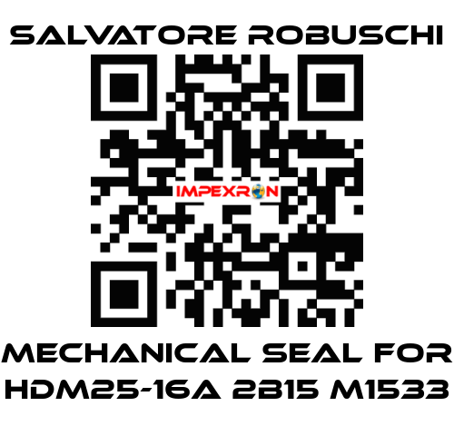mechanical seal for HDM25-16A 2B15 M1533 SALVATORE ROBUSCHI