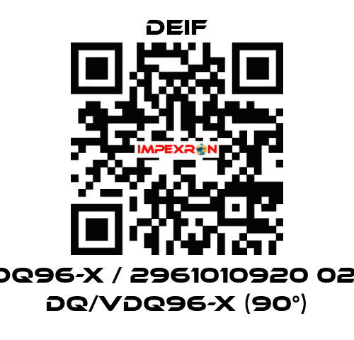 DQ96-x / 2961010920 02, DQ/VDQ96-x (90°) Deif