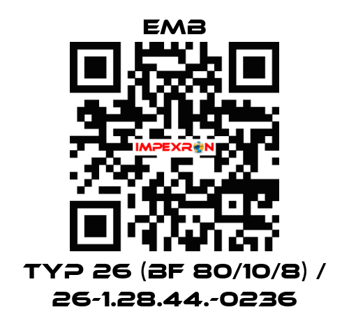 Typ 26 (BF 80/10/8) / 26-1.28.44.-0236 Emb