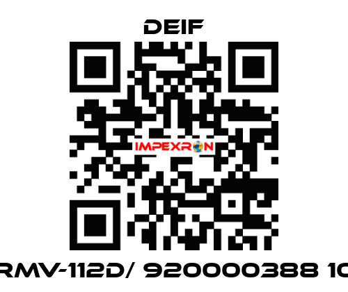 RMV-112D/ 920000388 10 Deif