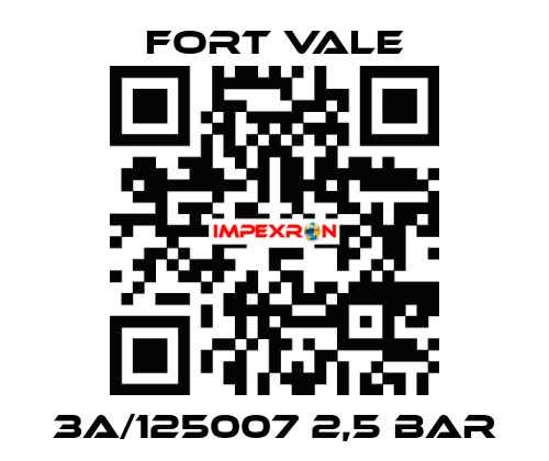 3A/125007 2,5 bar Fort Vale