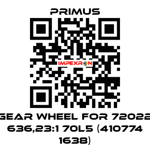 gear wheel for 72022 636,23:1 70L5 (410774 1638) Primus