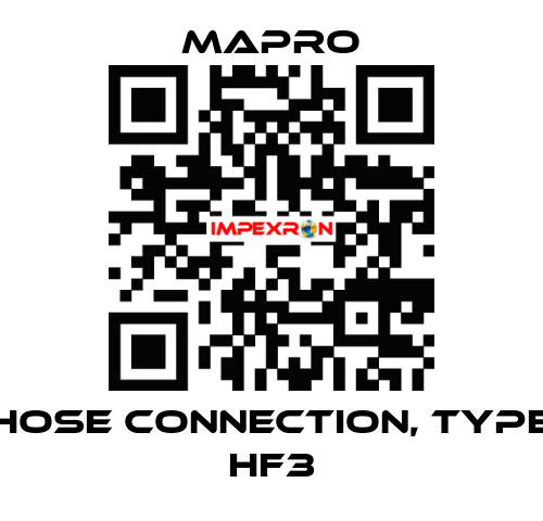 Hose connection, type HF3 Mapro
