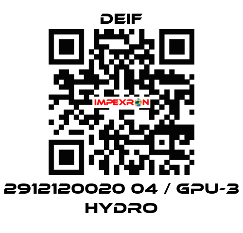 2912120020 04 / GPU-3 Hydro Deif