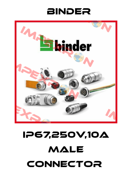 IP67,250V,10A Male Connector  Binder