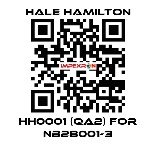 HH0001 (QA2) for NB28001-3 HALE HAMILTON