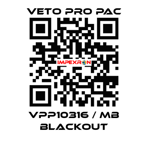 VPP10316 / MB BLACKOUT Veto Pro Pac