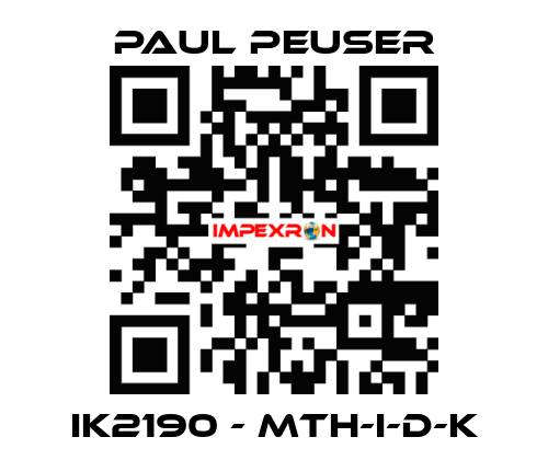 IK2190 - MTH-I-D-K PAUL PEUSER