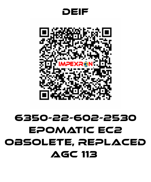 6350-22-602-2530 EPOMATIC EC2 OBSOLETE, REPLACED AGC 113  Deif