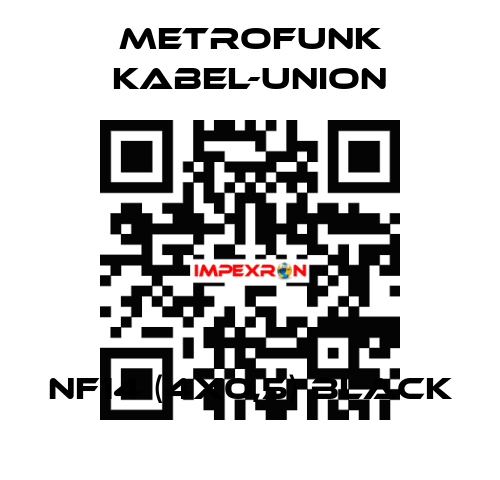 NF14 (4x0,5) Black METROFUNK KABEL-UNION