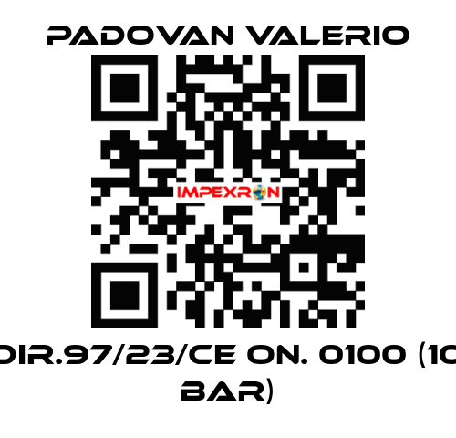 DIR.97/23/CE ON. 0100 (10 bar) PADOVAN VALERIO