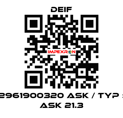 2961900320 ASK / Typ : ASK 21.3 Deif