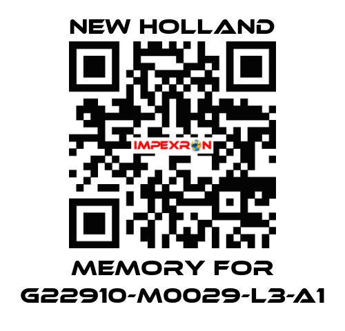 memory for G22910-M0029-L3-A1 New Holland