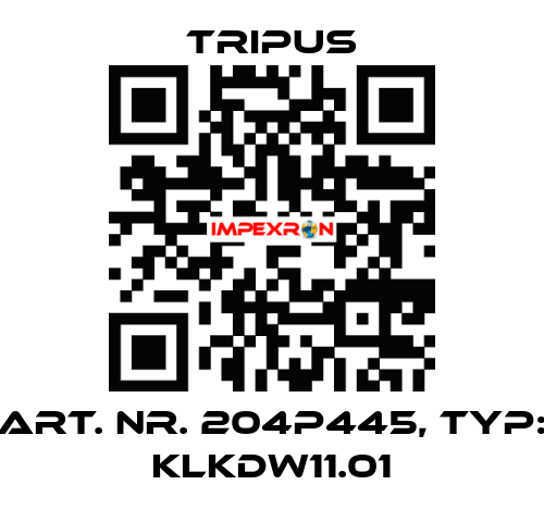 art. nr. 204P445, typ: KLKDW11.01 Tripus